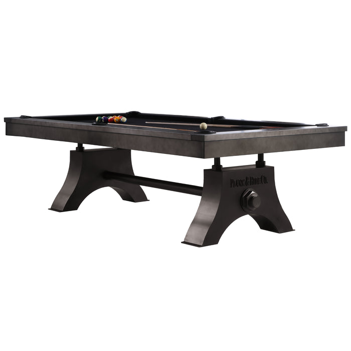 Plank & Hide Jaxx Steel Pool Table (Size 8') with Free Accessory Kit, Free Steel Cue Rack and Free White Glove Delivery