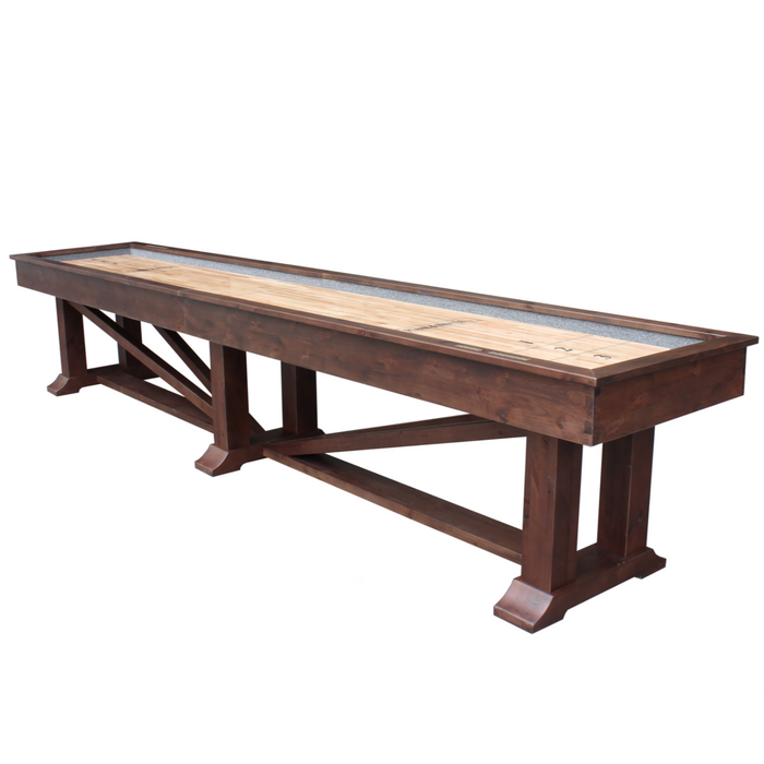 Plank & Hide Lucas Shuffleboard Table with Free Bowling Pin Set and Free White Glove Delivery & Installation