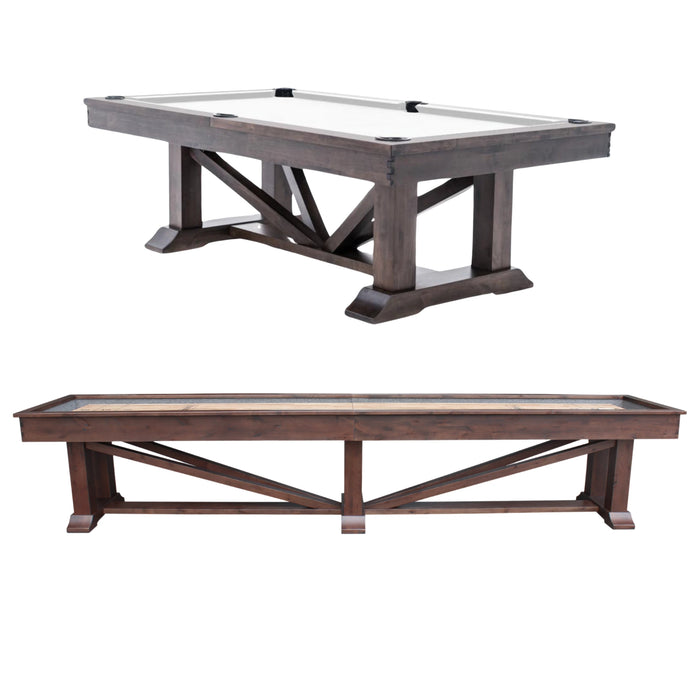Plank & Hide Lucas Pool Table & Shuffleboard with Free Accessories and Free Delivery & Installation