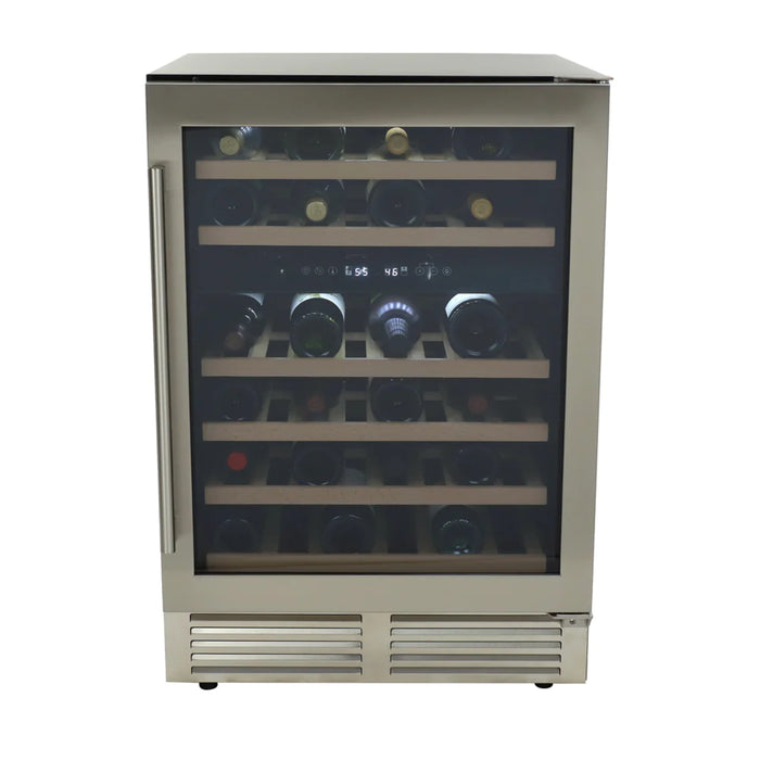 Avanti 24" DESIGNER Series Built-In and Freestanding Dual Zone Wine Cooler with 46 Bottle Capacity WCD46DZ3S