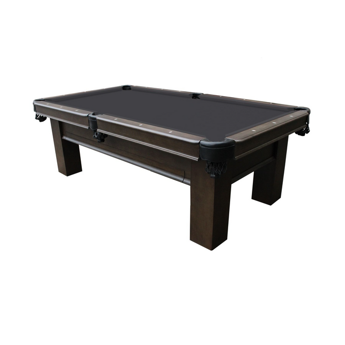 Plank & Hide Elias Wood Pool Table with Drawer (Size 8') 87009-GRG with Accessory Kit and White Glove Delivery