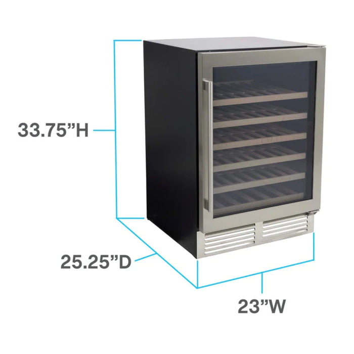 Avanti 23" DESIGNER Series Built-In and Freestanding Single Zone Wine Cooler with 51 Bottle Capacity WCD52SZ3S