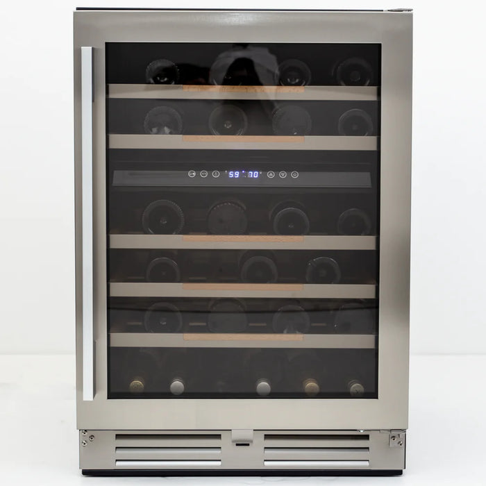 Avanti 24" ELITE Series Built-In and Freestanding Compact Dual Zone Wine Cooler with 46 Bottle Capacity WCDE46R3S