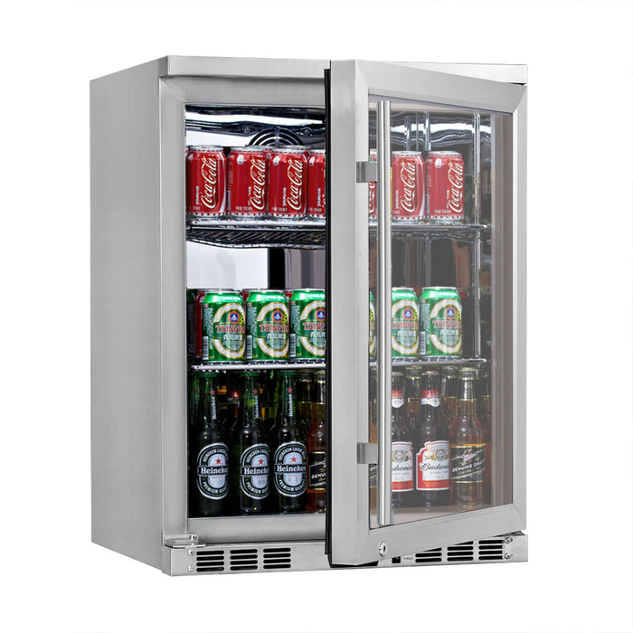 KingsBottle 23.5" Undercounter Single Zone Beverage Center with 126 Can Capacity KBU55M