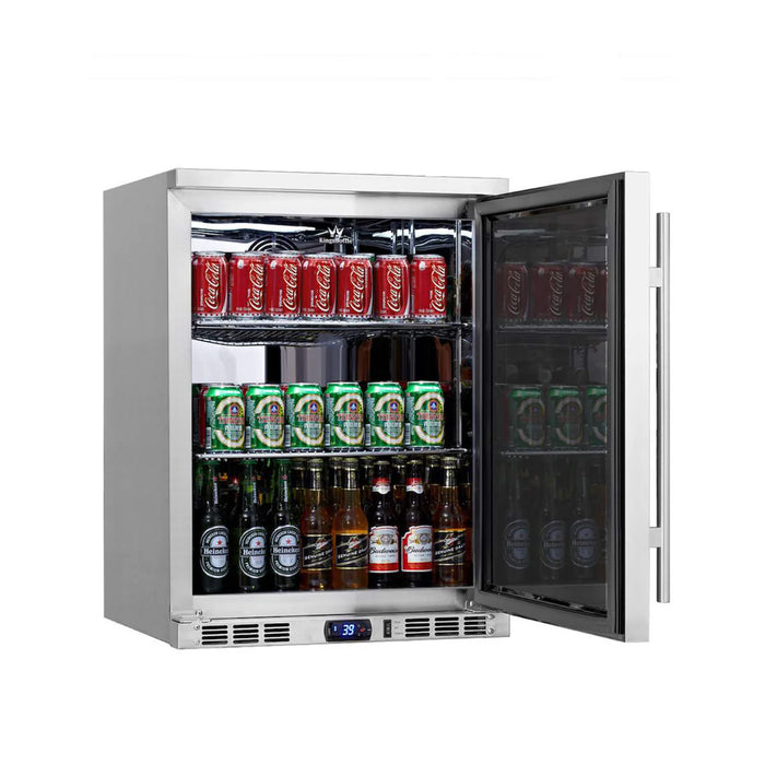 KingsBottle 23.5" Outdoor Single Zone Beverage Center with 126 Can Capacity KBU55ASD