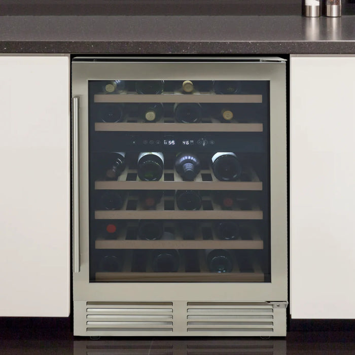 Avanti 24" DESIGNER Series Built-In and Freestanding Dual Zone Wine Cooler with 46 Bottle Capacity WCD46DZ3S