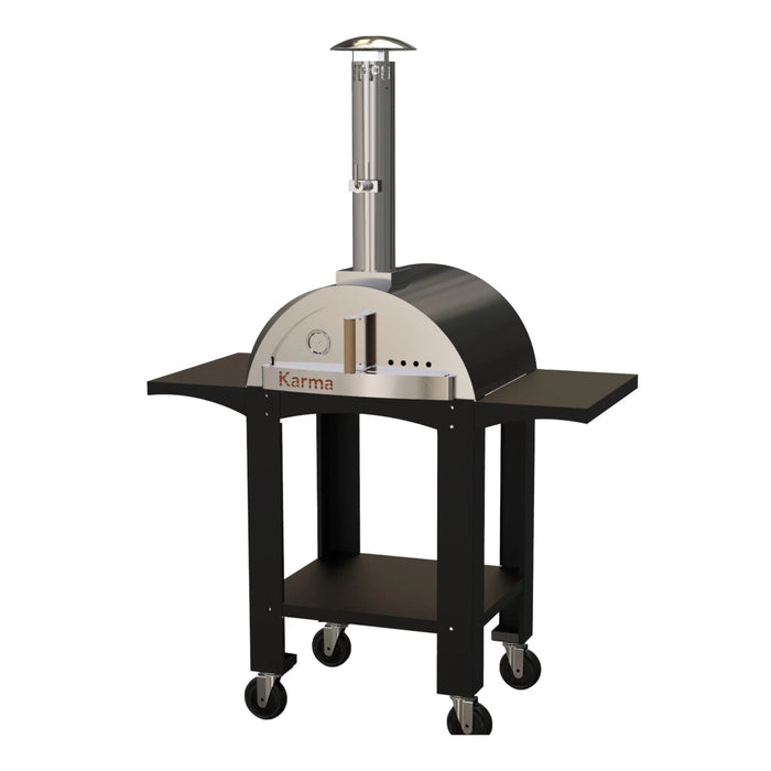 WPPO Karma 25" Wood-Fired Pizza Oven with Stand WKK-01S-WS Black