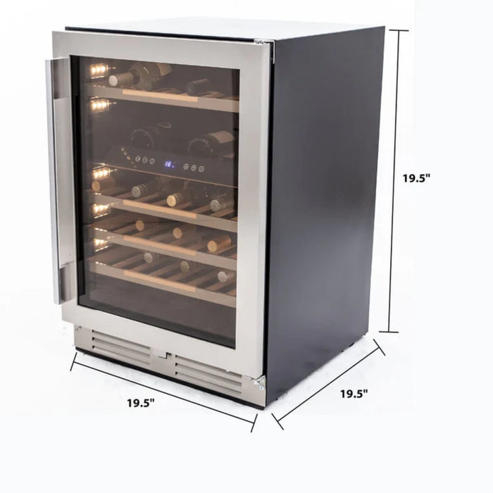 Avanti 24" ELITE Series Built-In and Freestanding Compact Single Zone Wine Chiller with 47 Bottle Capacity WCSE47R3S