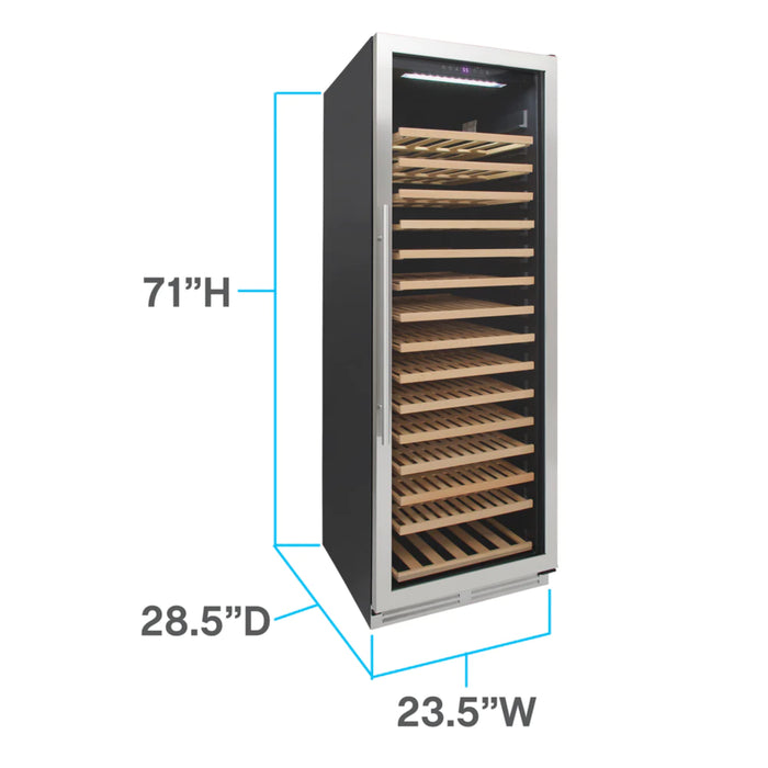 Avanti 24" DESIGNER Series Built-In and Freestanding Single Zone Wine Cooler with 165 Bottle Capacity WCD176SZ3S