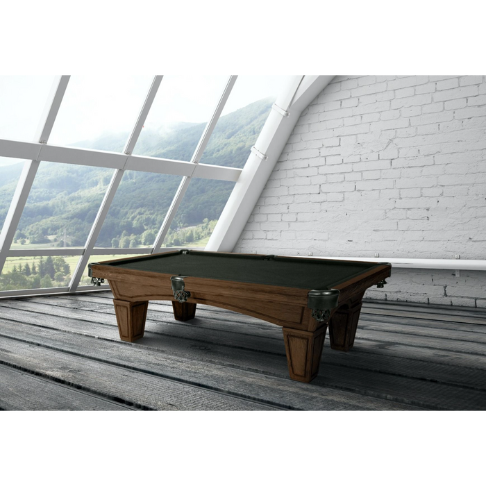 Plank & Hide Hollister Wood Pool Table (Size 8') 878913-13 with Accessory Kit and White Glove Delivery