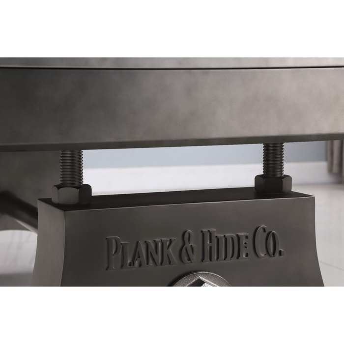 Plank & Hide Jaxx Steel Pool Table (Size 8') 28048-GUN with Accessory Kit and White Glove Delivery