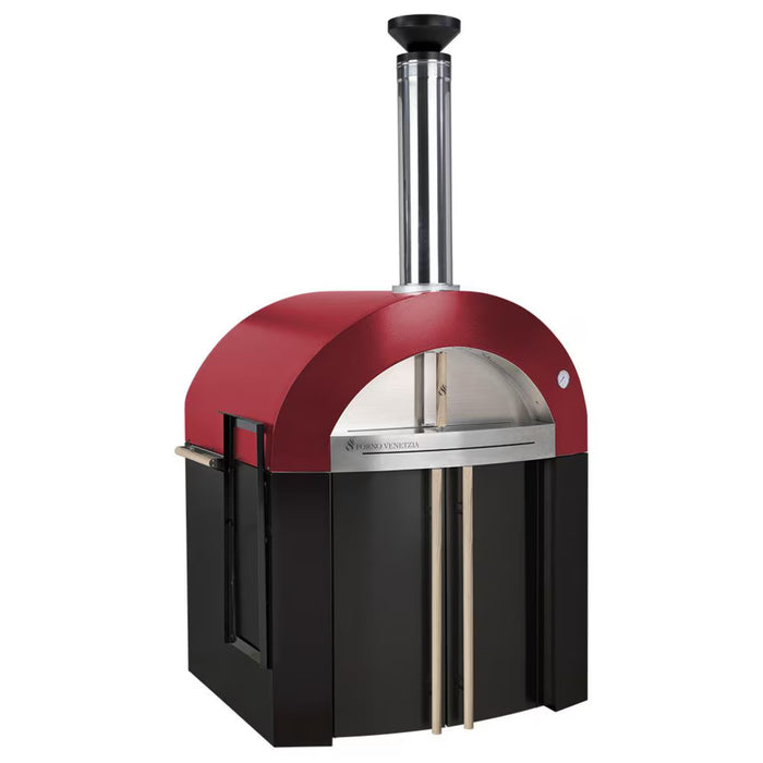 Forno Venetzia Bellagio 300 Freestanding Wood-Fired Pizza Oven with Cart and Cover (Residential) FVBEL300R