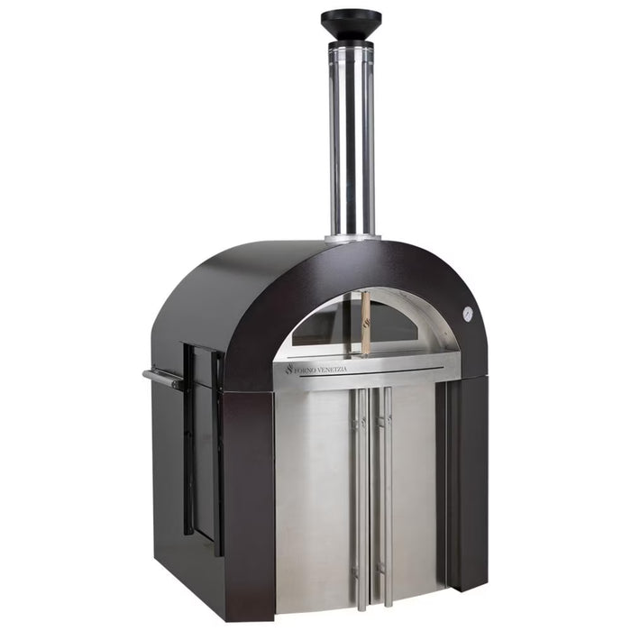 Forno Venetzia Bellagio 500 Freestanding Wood-Fired Pizza Oven with Cart and Cover (Residential) FVBEL500C