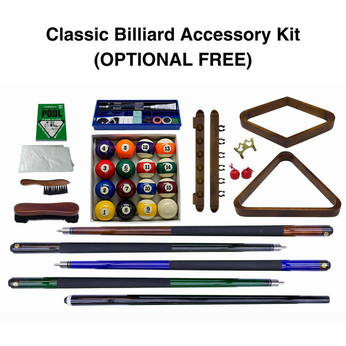 Plank & Hide El Dorado Wood Pool Table (Size 8') 87001 with Accessory Kit and White Glove Delivery