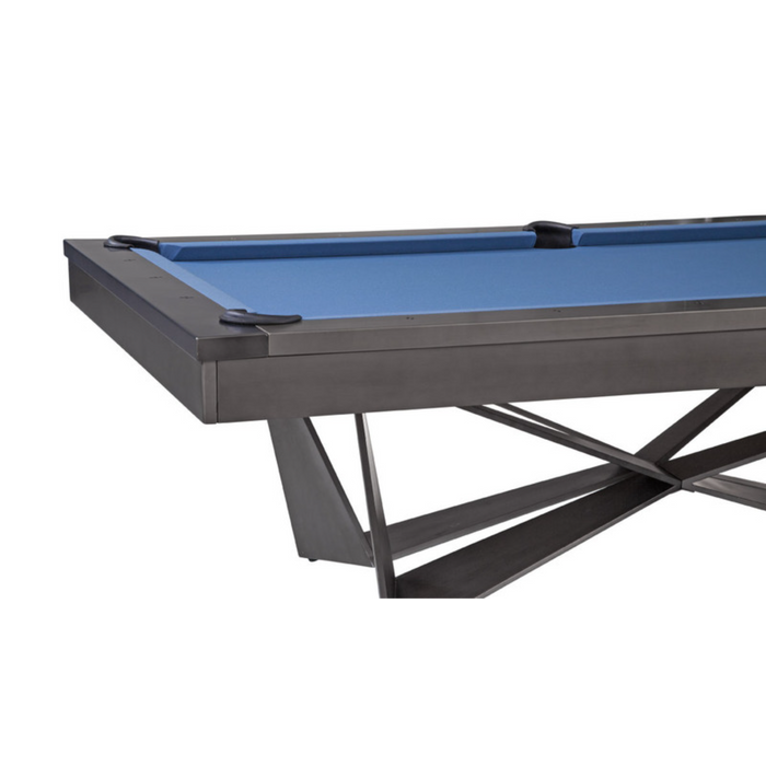 Plank & Hide Essex Steel Pool Table (Size 8') 28066-GUN with Accessory Kit & White Glove Delivery