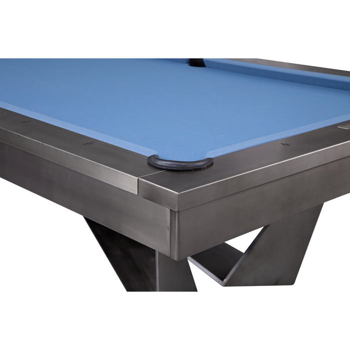 Plank & Hide Essex Steel Pool Table (Size 8') with Free Accessory Kit, Free Steel Cue Rack & Free White Glove Delivery