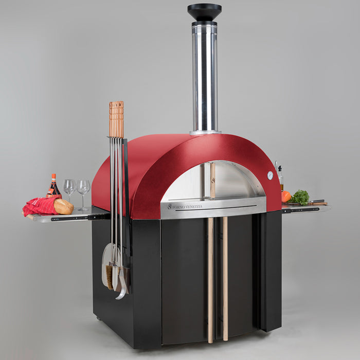 Forno Venetzia Bellagio 300 Freestanding Wood-Fired Pizza Oven with Cart and Cover (Residential) FVBEL300R