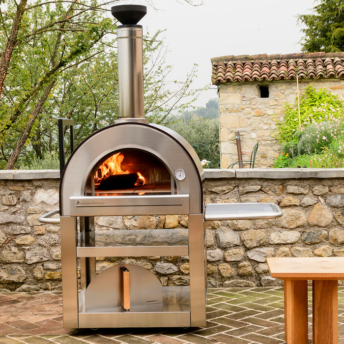 Forno Venetzia Pronto 500 Freestanding Wood-Fired Pizza Oven with Cart (Residential) FVP500C