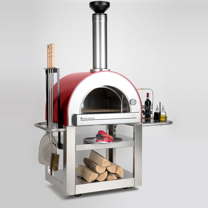 Forno Venetzia Pronto 500 Freestanding Wood-Fired Pizza Oven with Cart (Residential) FVP500C