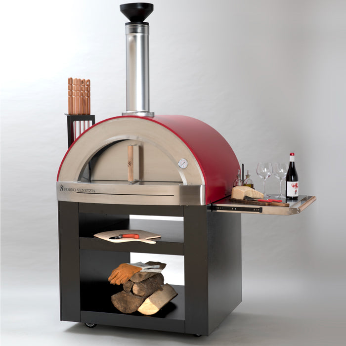 Forno Venetzia Torino 300 Freestanding Wood-Fired Pizza Oven with Cart (Residential) FVTOR300R