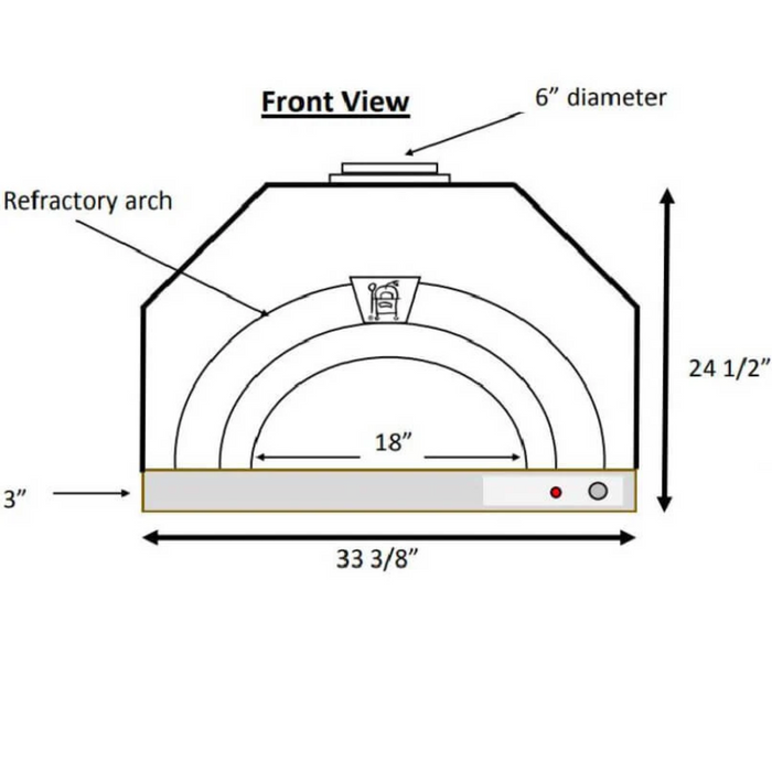 HPC Fire Di Napoli Hybrid Built-In Pizza Oven (Residential & Commercial) - FDP-DiNapoli/RTF-EI