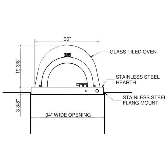 HPC Fire Forno Hybrid Freestanding Pizza Oven with Cart (Residential & Commercial) - FDP-FORNO