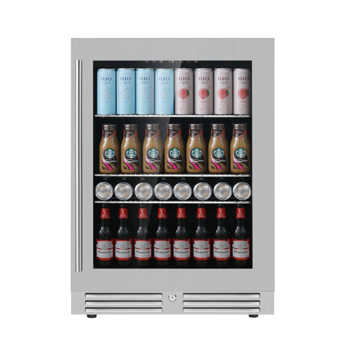 KingsBottle 23.5" Undercounter Single Zone Beverage Center with 161 Can Capacity KBU145BX