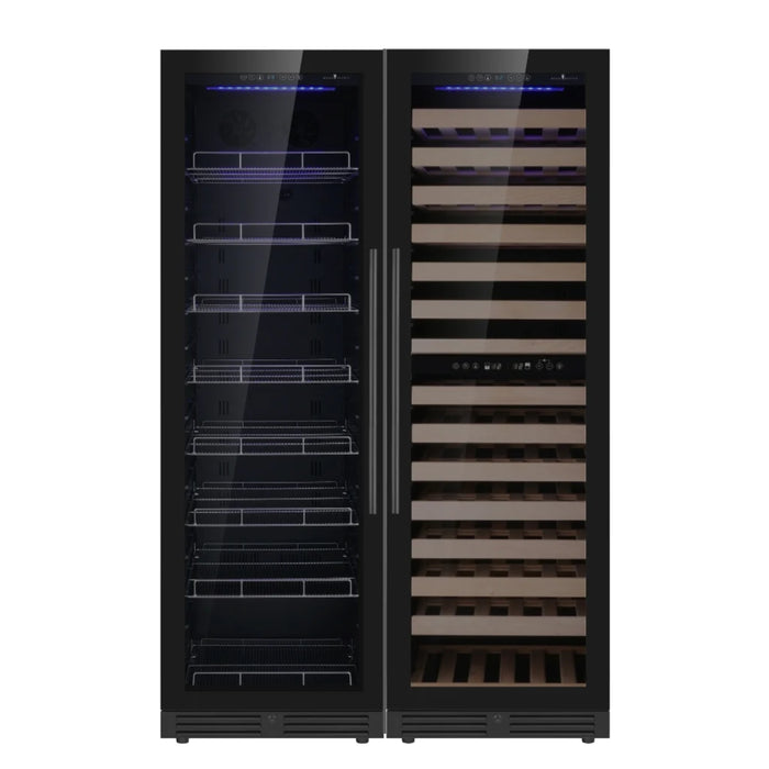 KingsBottle 23.5" Triple Zone Wine & Beverage Center with 159 Bottle & 630 Can Capacity KBU425BW3