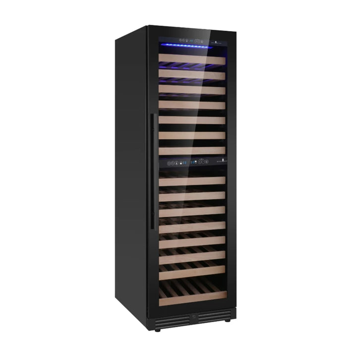 KingsBottle 23.5" Low-E Glass Door Dual Zone Wine Cooler with 159 Bottle Capacity KBU425DX