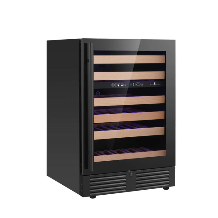 KingsBottle 23.5" Undercounter Dual Zone Wine Cooler with 46 Bottle Capacity KBU145DX