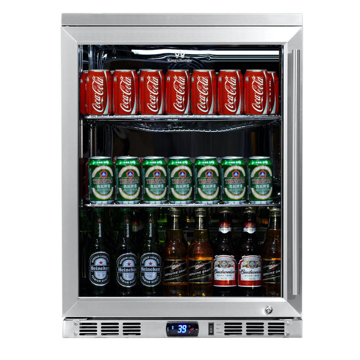 KingsBottle 23.5" Undercounter Single Zone Beverage Center with 126 Can Capacity KBU55M