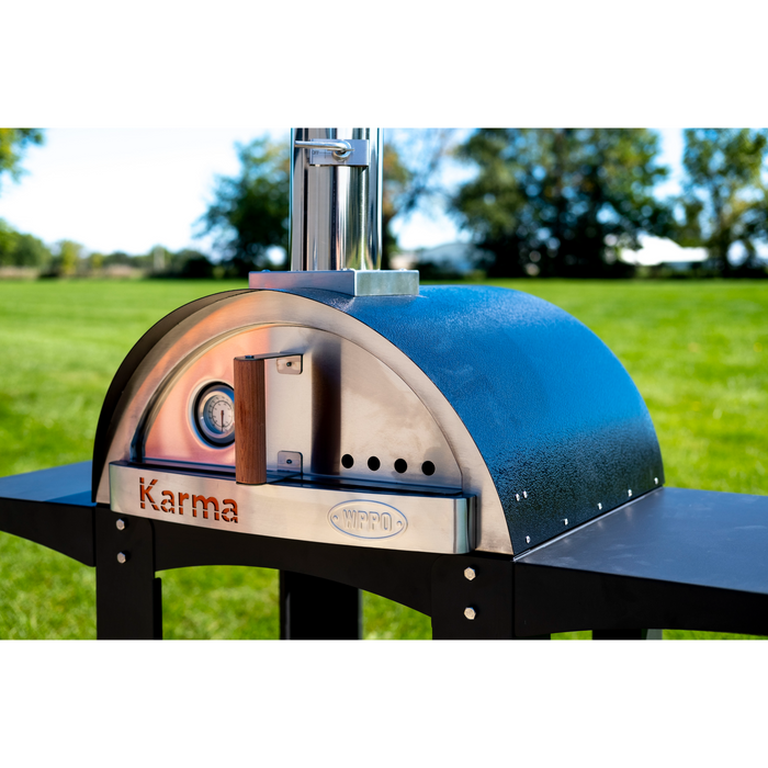 WPPO Karma 25" Wood-Fired Pizza Oven with Stand WKK-01S-WS Black