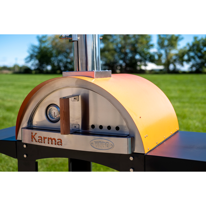 WPPO Karma 25" Wood-Fired Pizza Oven with Stand WKK-01S-WS Orange