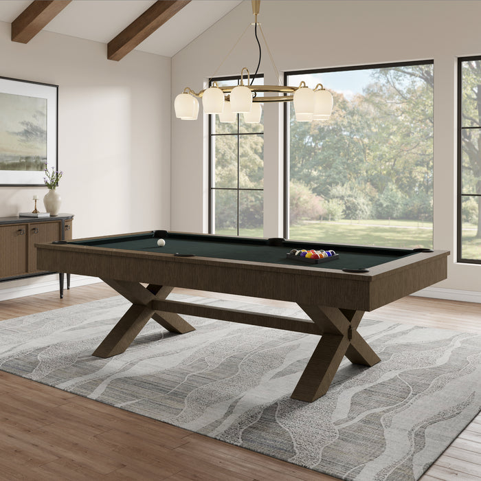 Plank & Hide Crusader Wood Pool Table (Size 8') 878924-16 with Free Accessory Kit and Free White Glove Delivery & Installation