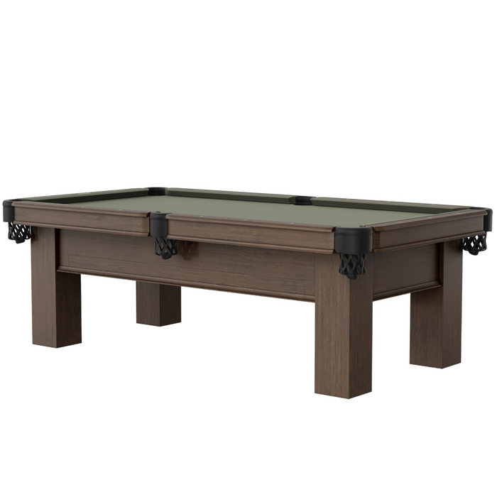 Plank & Hide Elias Wood Pool Table with Drawer (Size 8') with Free Accessory Kit and Free White Glove Delivery & Installation