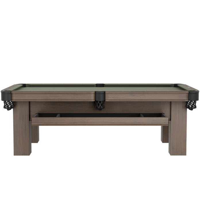 Plank & Hide Elias Wood Pool Table with Drawer (Size 8') with Free Accessory Kit and Free White Glove Delivery & Installation