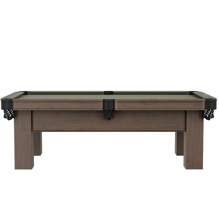 Plank & Hide Elias Wood Pool Table with Drawer (Size 8') with Free Accessory Kit and Free White Glove Delivery & Installation