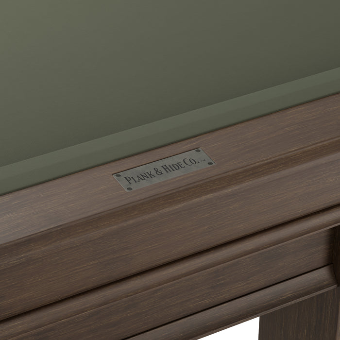 Plank & Hide Elias Wood Pool Table with Drawer (Size 8') with Free Accessory Kit and Free White Glove Delivery & Installation