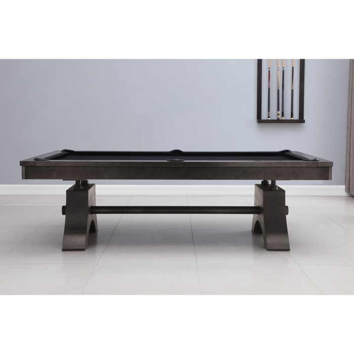 Plank & Hide Jaxx Steel Pool Table (Size 8') with Free Accessory Kit, Free Steel Cue Rack and Free White Glove Delivery