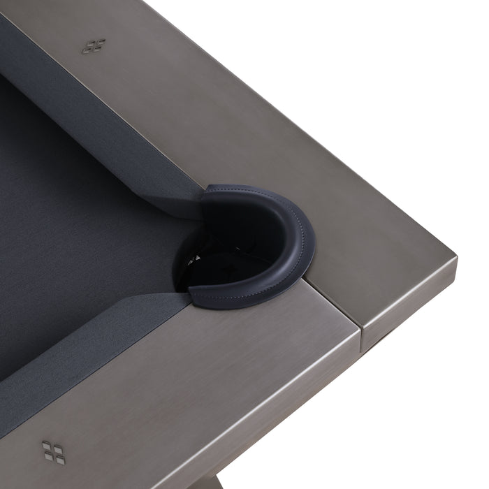 Plank & Hide Lennox Steel Pool Table (Size 8') with Free Accessory Kit, Steel Cue Rack and Delivery & Installation