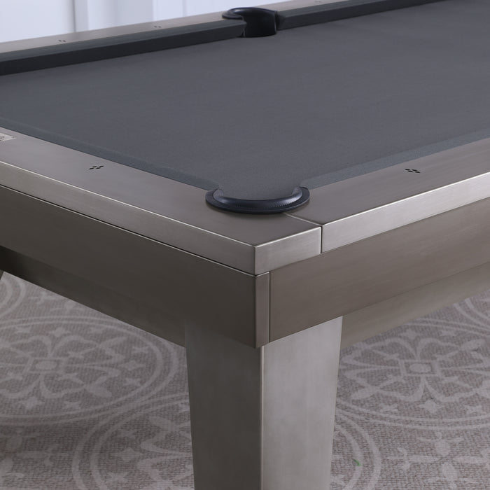Plank & Hide Lennox Steel Pool Table (Size 8') with Free Accessory Kit, Steel Cue Rack and Delivery & Installation