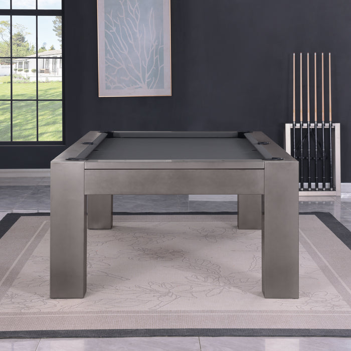 Plank & Hide Maxwell Steel Pool Table (Size 8') with Free Accessory Kit, Free Steel Cue Rack & Free White Glove Delivery
