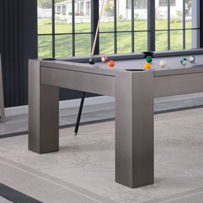 Plank & Hide Maxwell Steel Pool Table (Size 8') with Free Accessory Kit, Free Steel Cue Rack & Free White Glove Delivery