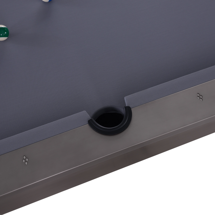 Plank & Hide Maxwell Steel Pool Table (Size 8') with Free Accessory Kit, Free Steel Cue Rack & Free White Glove Delivery