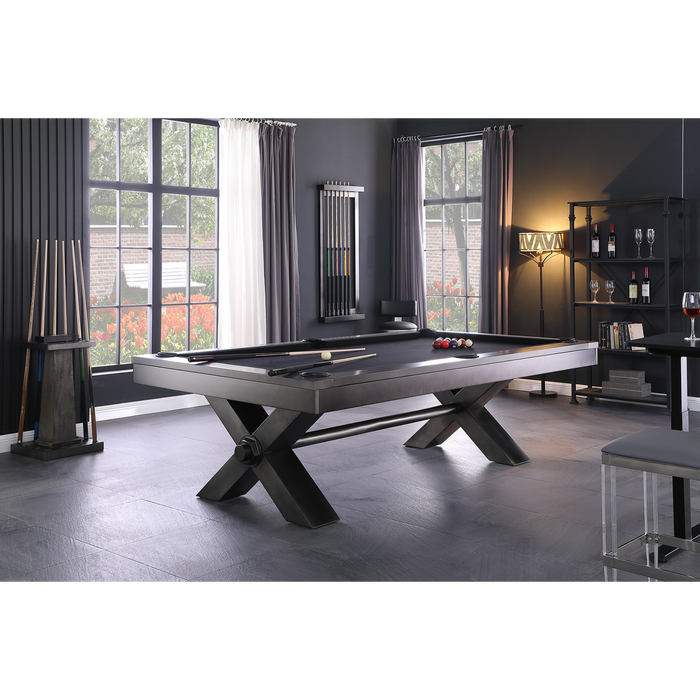 Plank & Hide Vox Steel Pool Table with Free Accessory Kit, Free Steel Cue Rack and Free White Glove Delivery