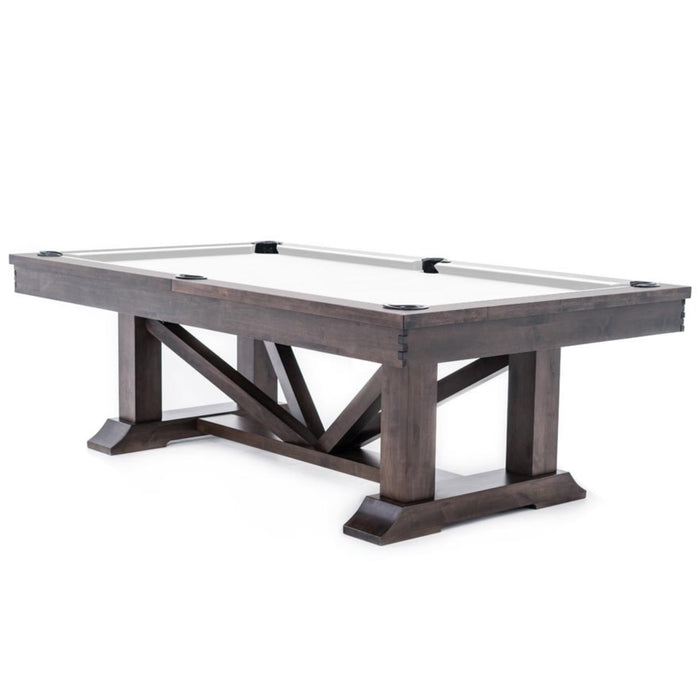 Plank & Hide Lucas Wood Pool Table with Accessory Kit and White Glove Delivery