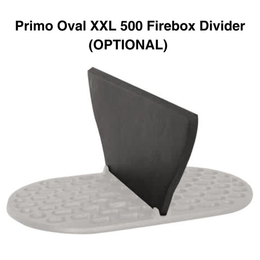 Luxe Homes Direct Oval XXL 500 Built-In Charcoal Ceramic Kamado Grill Firebox Divider