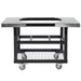 Luxe Homes Direct Stainless Steel Cart Base with Basket and Side Shelves for Oval Junior 200