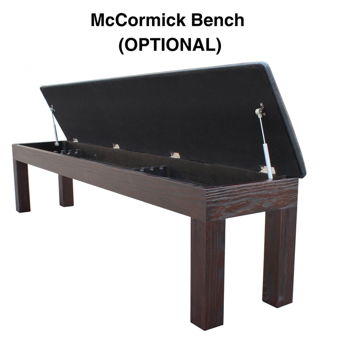 Plank & Hide McCormick Wood Pool Table (Size 8') 87006-SMK with Accessory Kit and White Glove Delivery