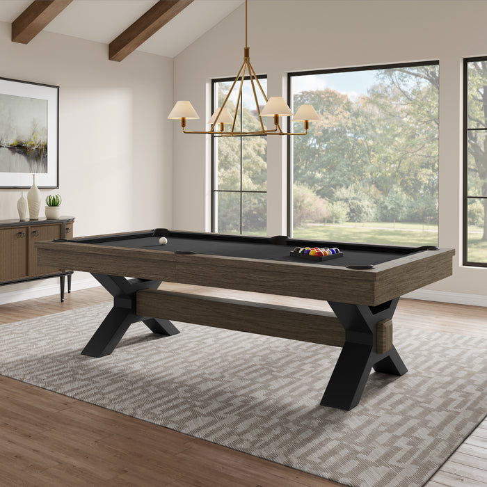 Plank & Hide Nichols Wood Pool Table (Size 8') with Free Accessory Kit and Free White Glove Delivery & Installation
